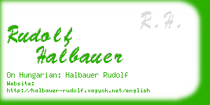 rudolf halbauer business card